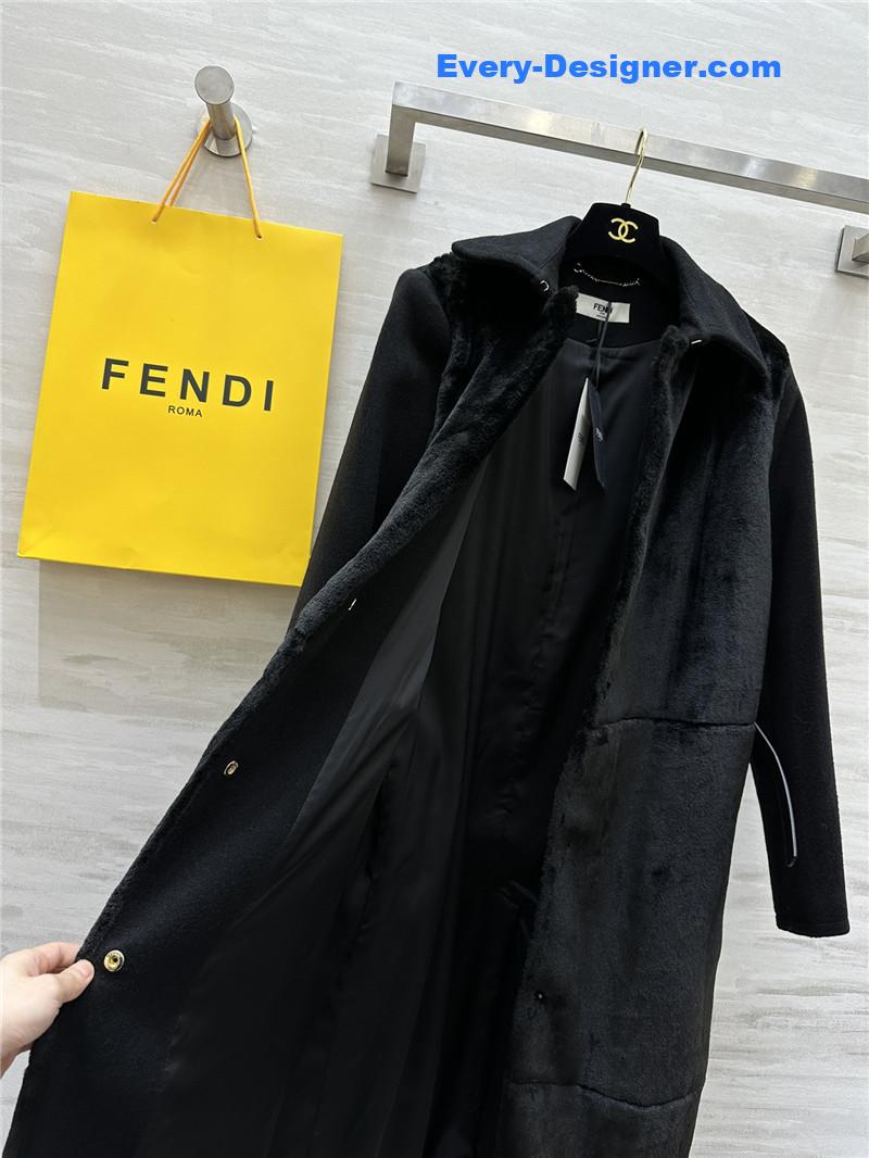 F**di long wool coat