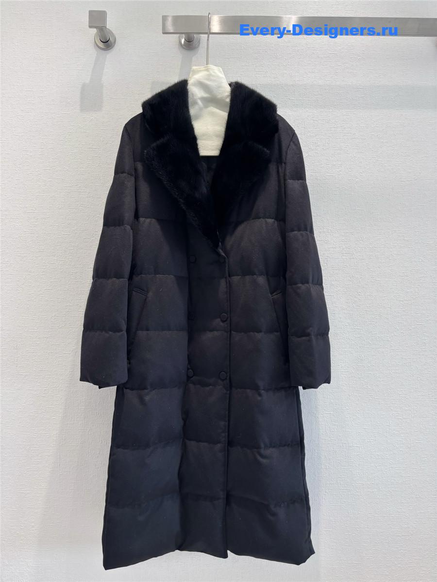 L0r0 P1ana mink collar goose down jacket