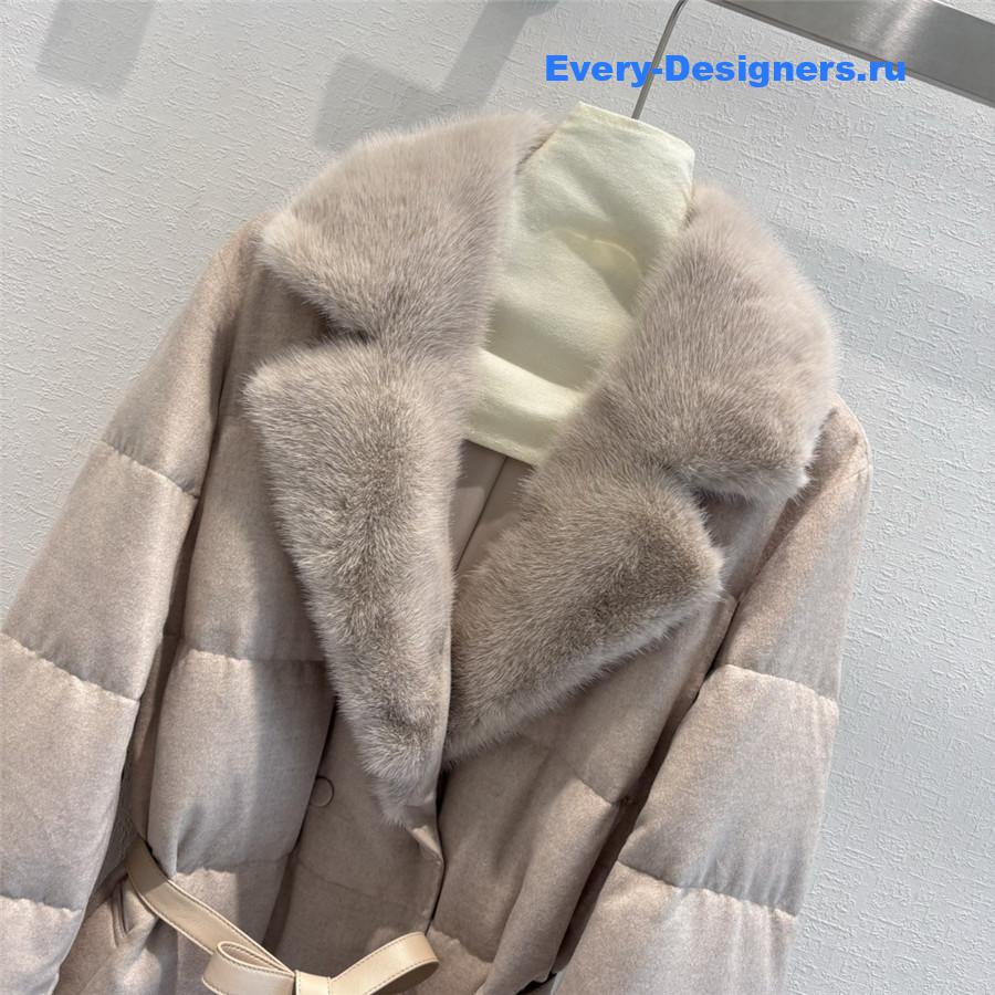 L0r0 P1ana mink collar goose down jacket