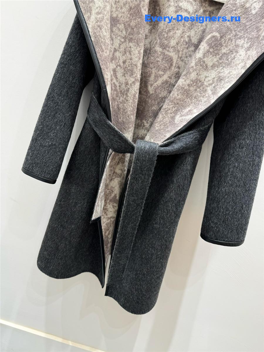 D10r belted cashmere coat
