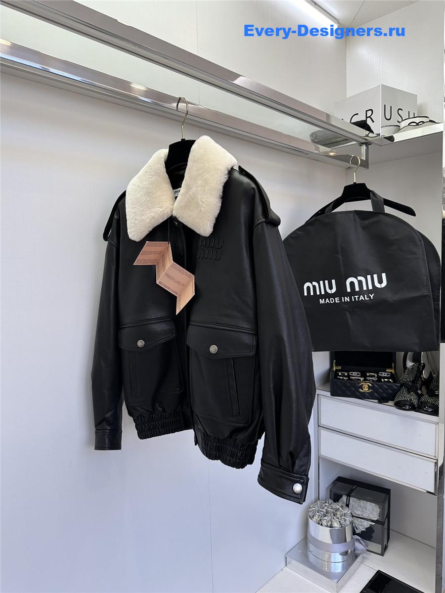 M1um1u sheepskin coat