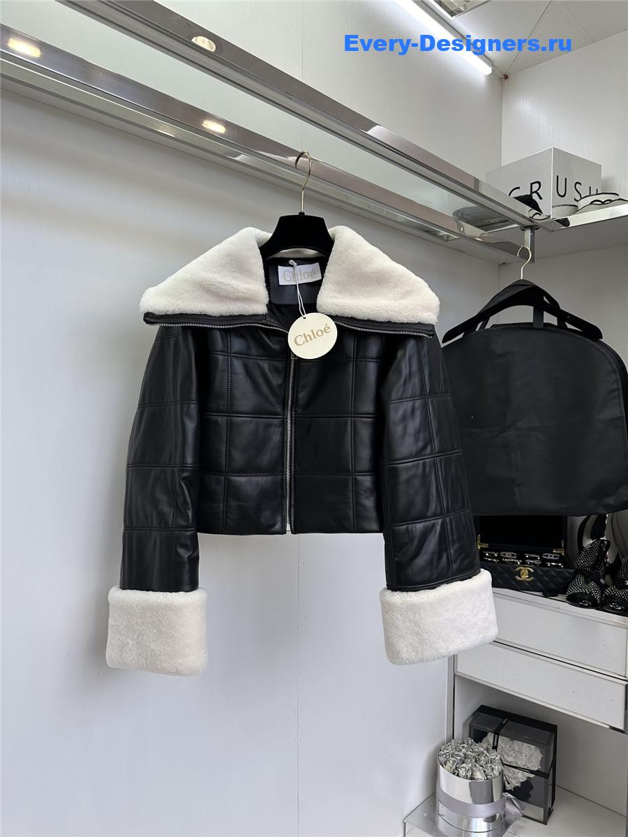 Chloé short leather jacket