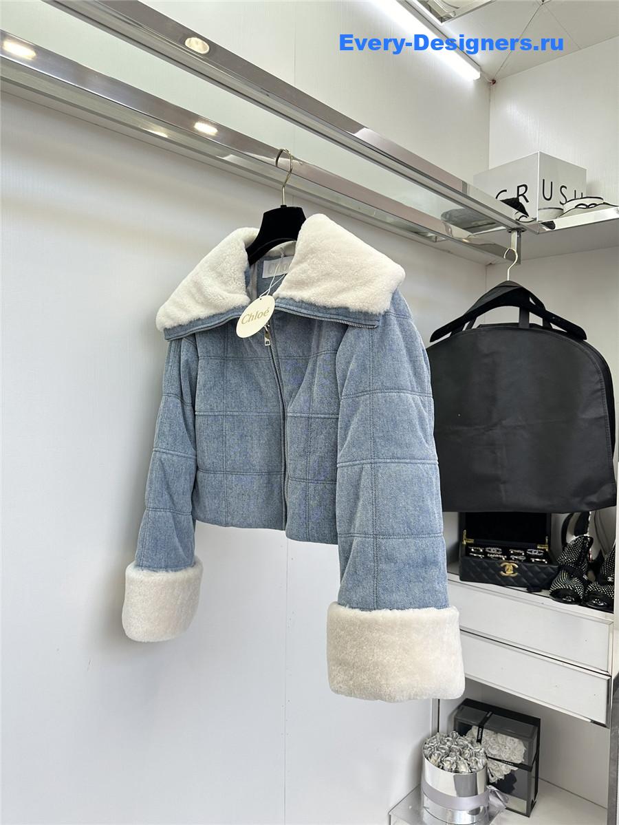 Chloé short leather jacket
