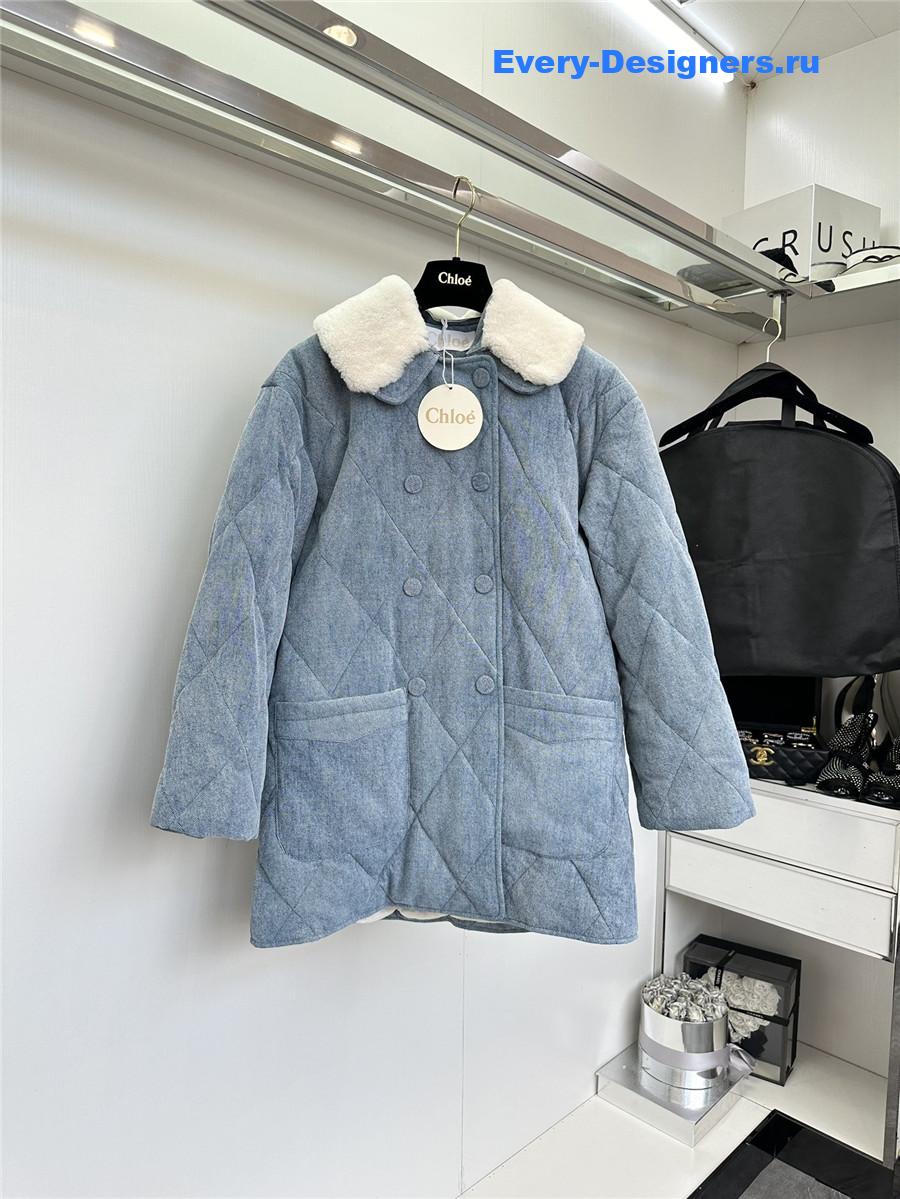 Chloé denim leather jacket