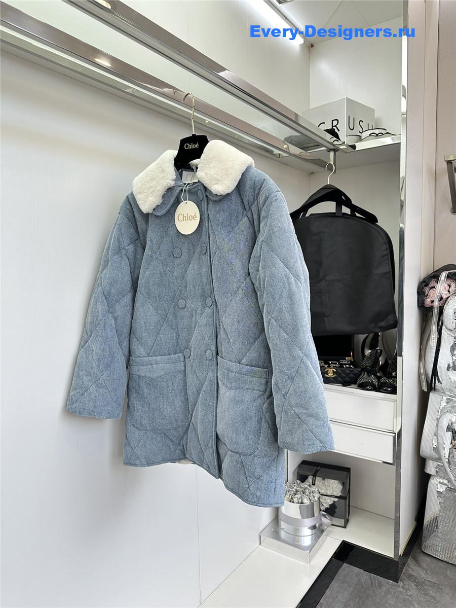 Chloé denim leather jacket