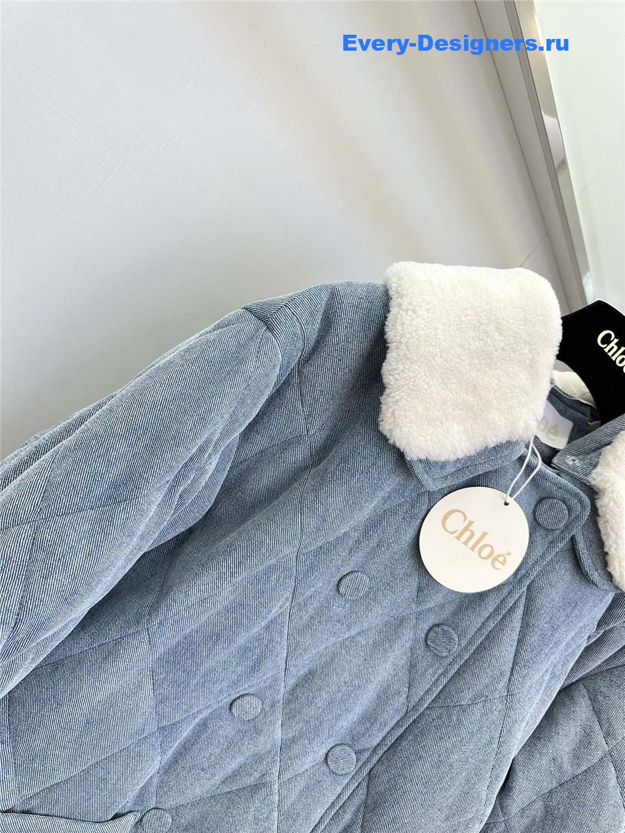 Chloé denim leather jacket