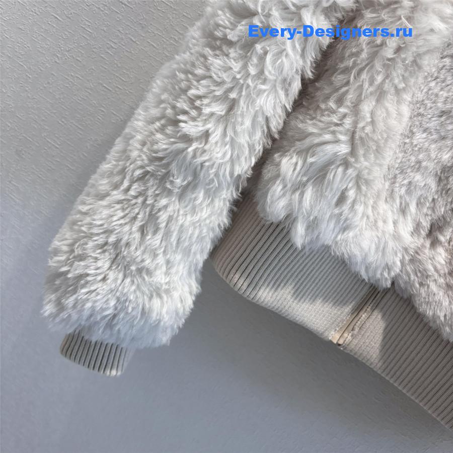 D10r wool and fur coat