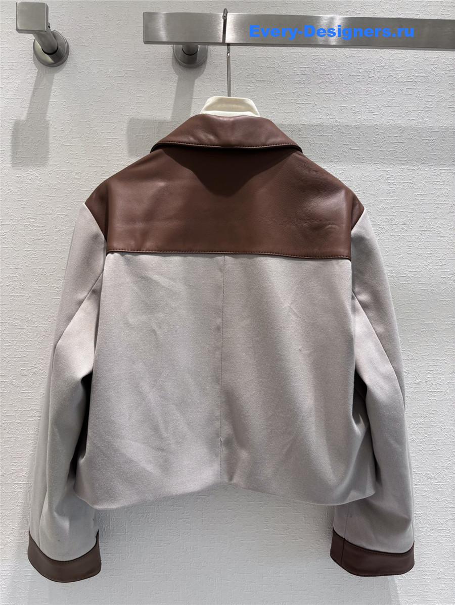 H**me5 short leather trench coat