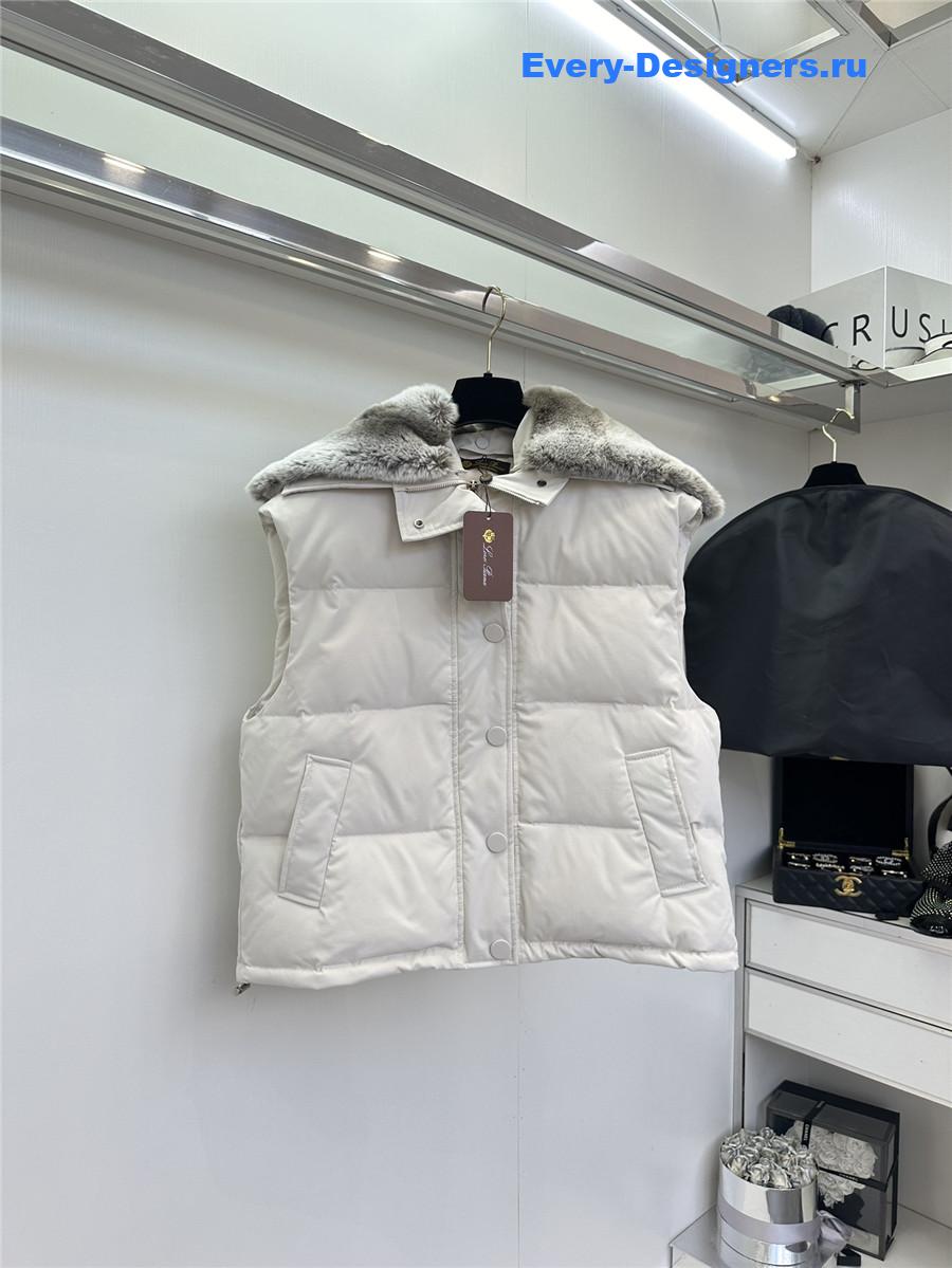L0r0 P1ana white goose down vest