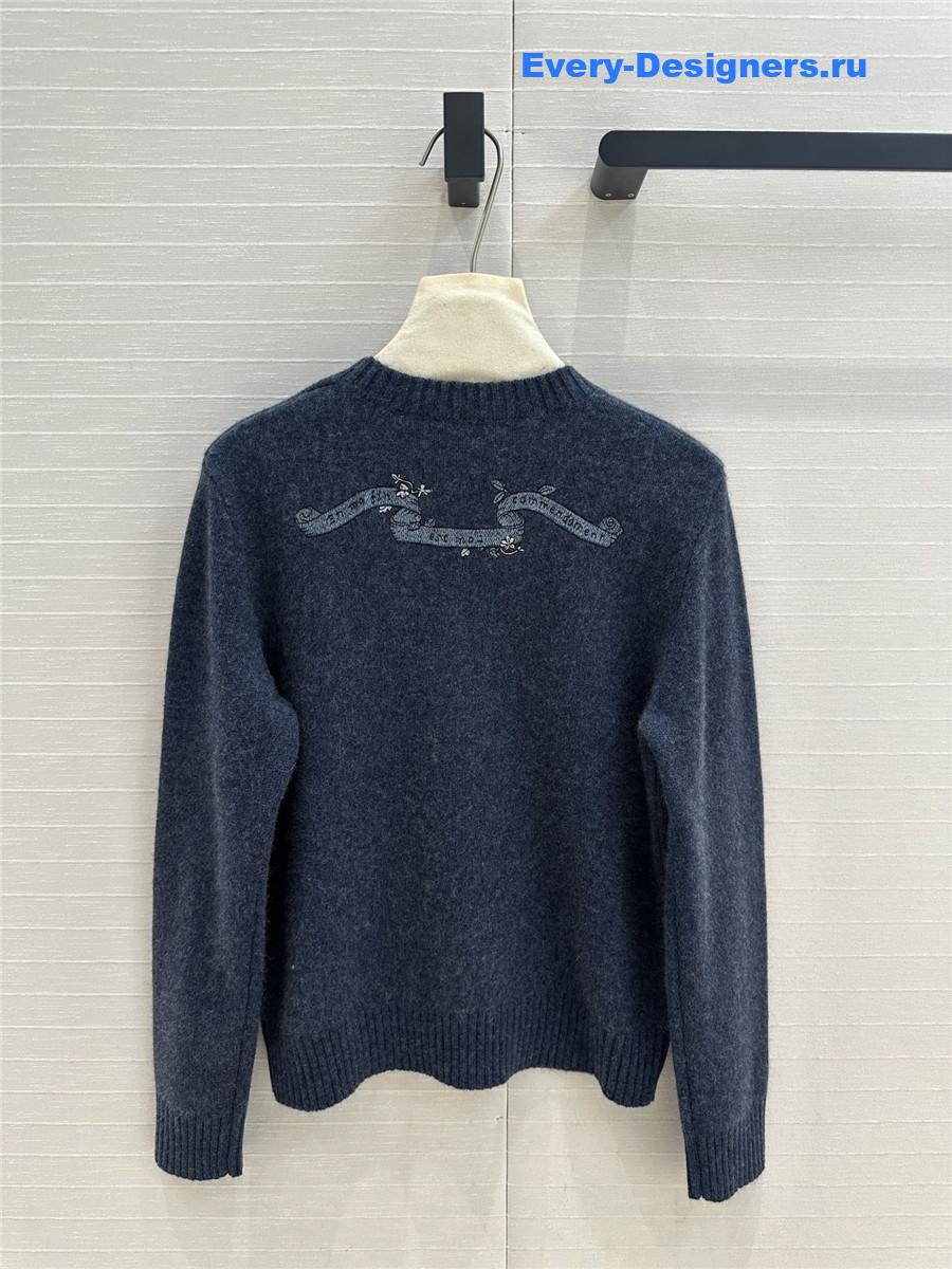 D10r multicolor embroidered sweater blue