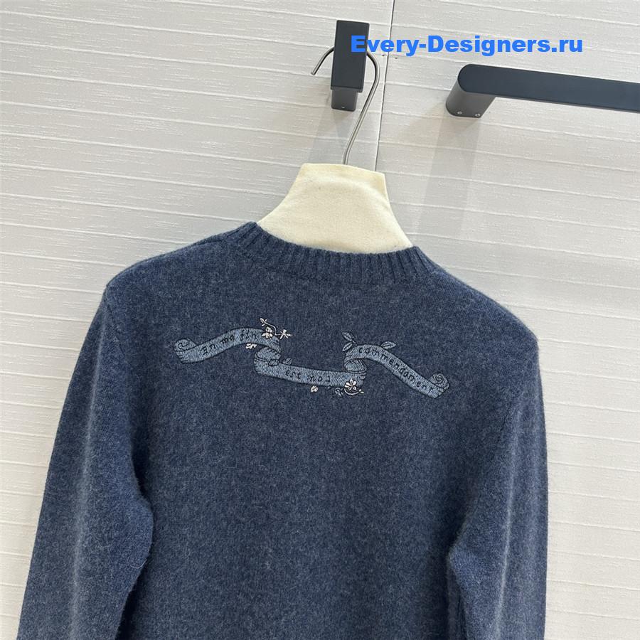 D10r multicolor embroidered sweater blue