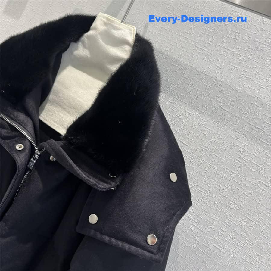 L0r0 P1ana cashmere mink collar down jacket