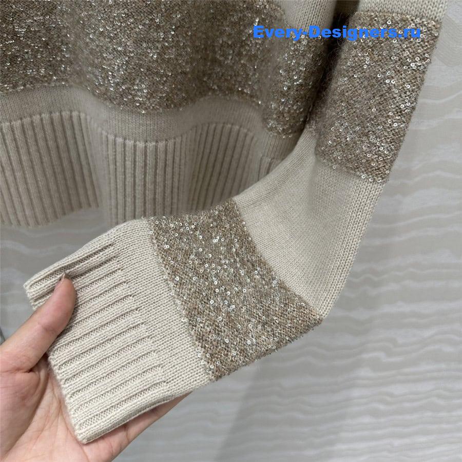 BC Sequin Knitted Cashmere Sweater