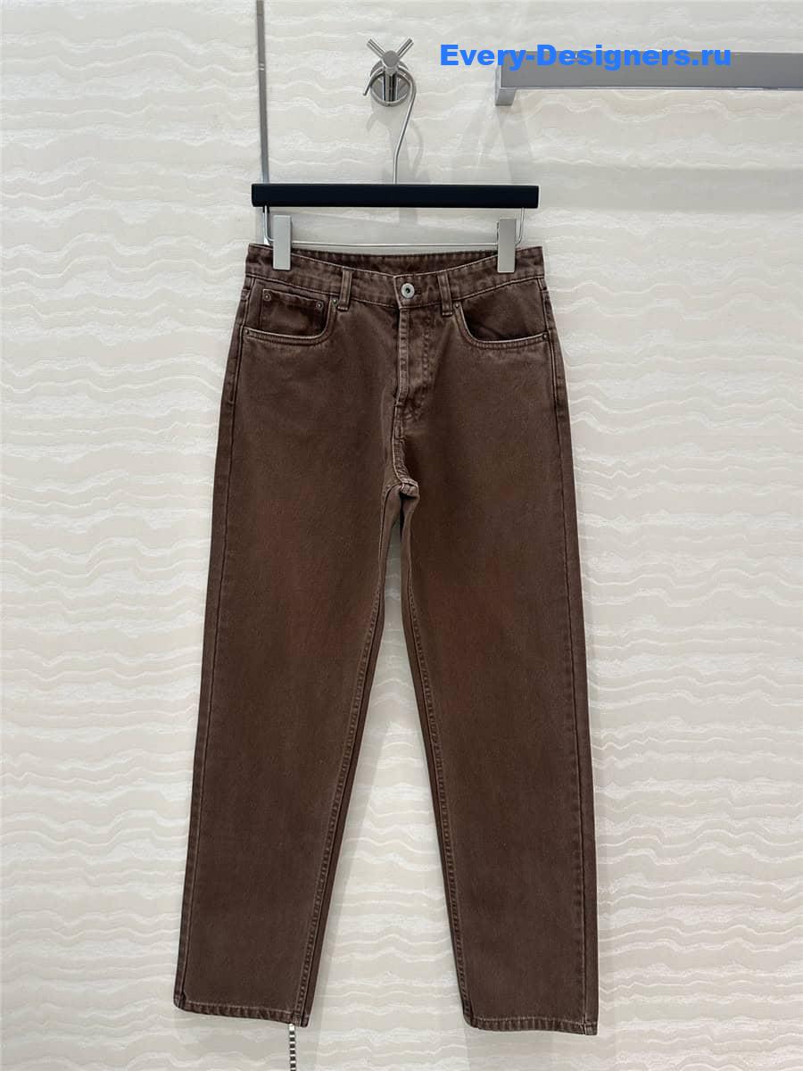 M1um1u washed denim straight pants