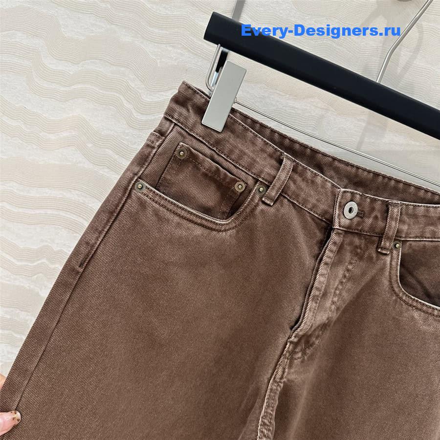 M1um1u washed denim straight pants