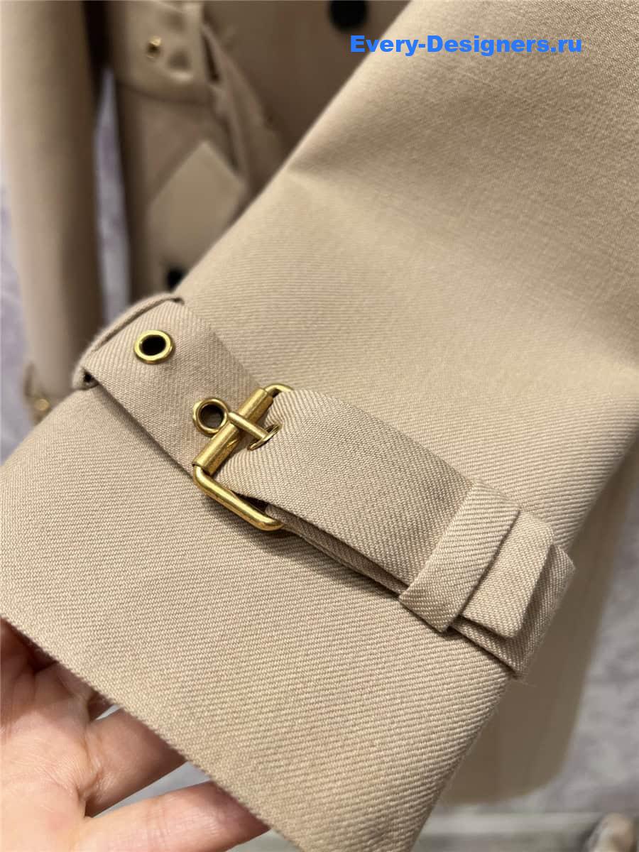D10r double breasted long trench coat