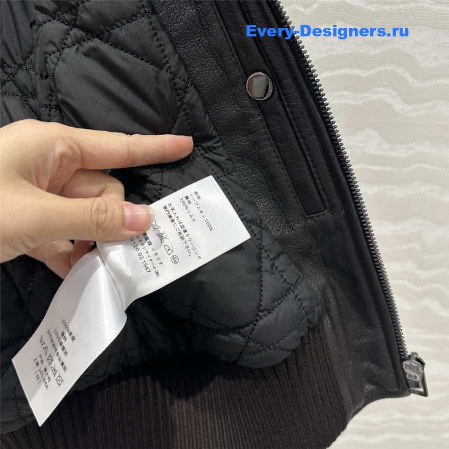 D10r down leather jacket