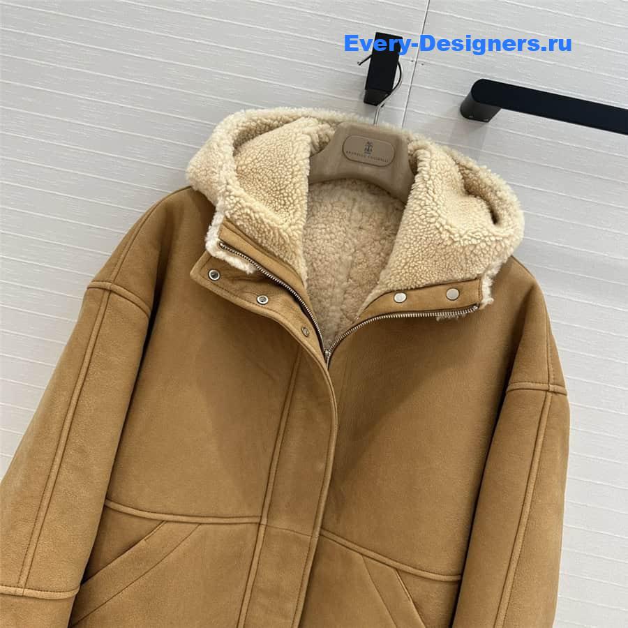BC lambskin fur coat