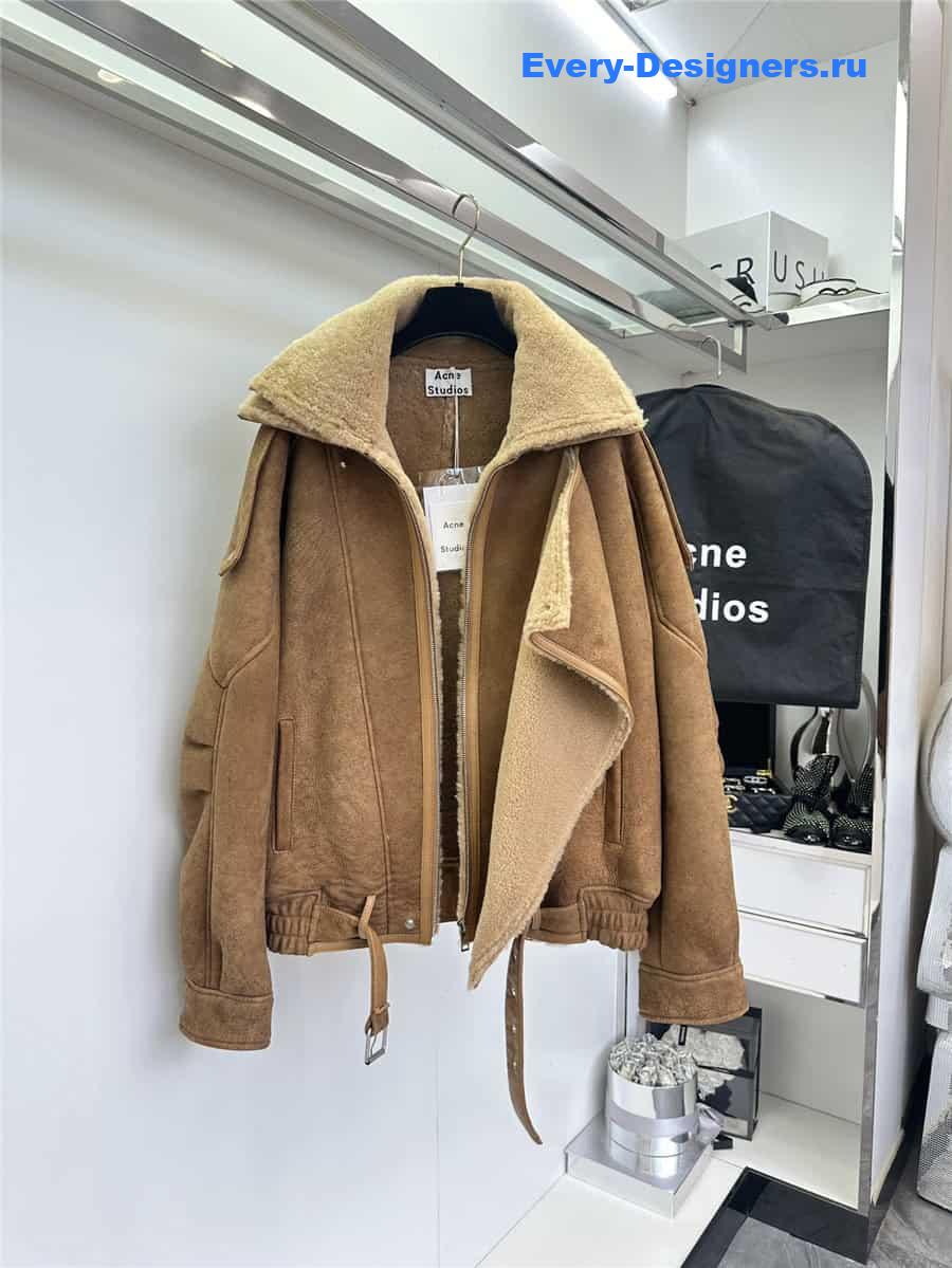 acne studios sheepskin shearling coat