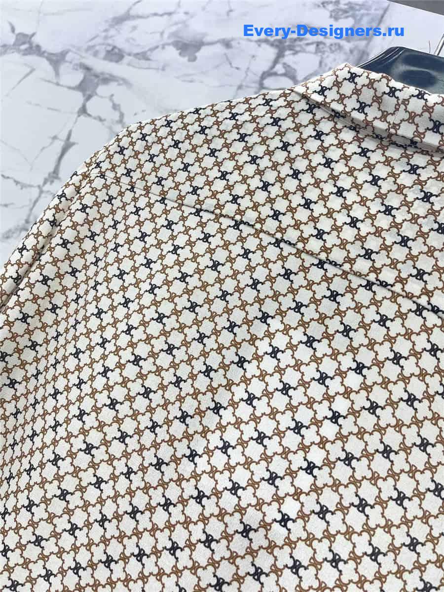 Ce1i*e rattan check print shirt