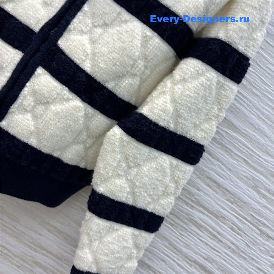 d10r hooded D1am0nd cardigan sweater