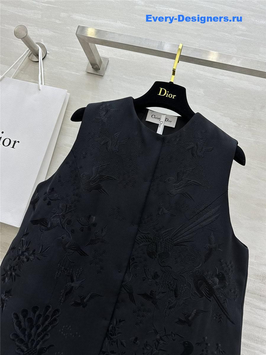 D10r embroidered silk vest