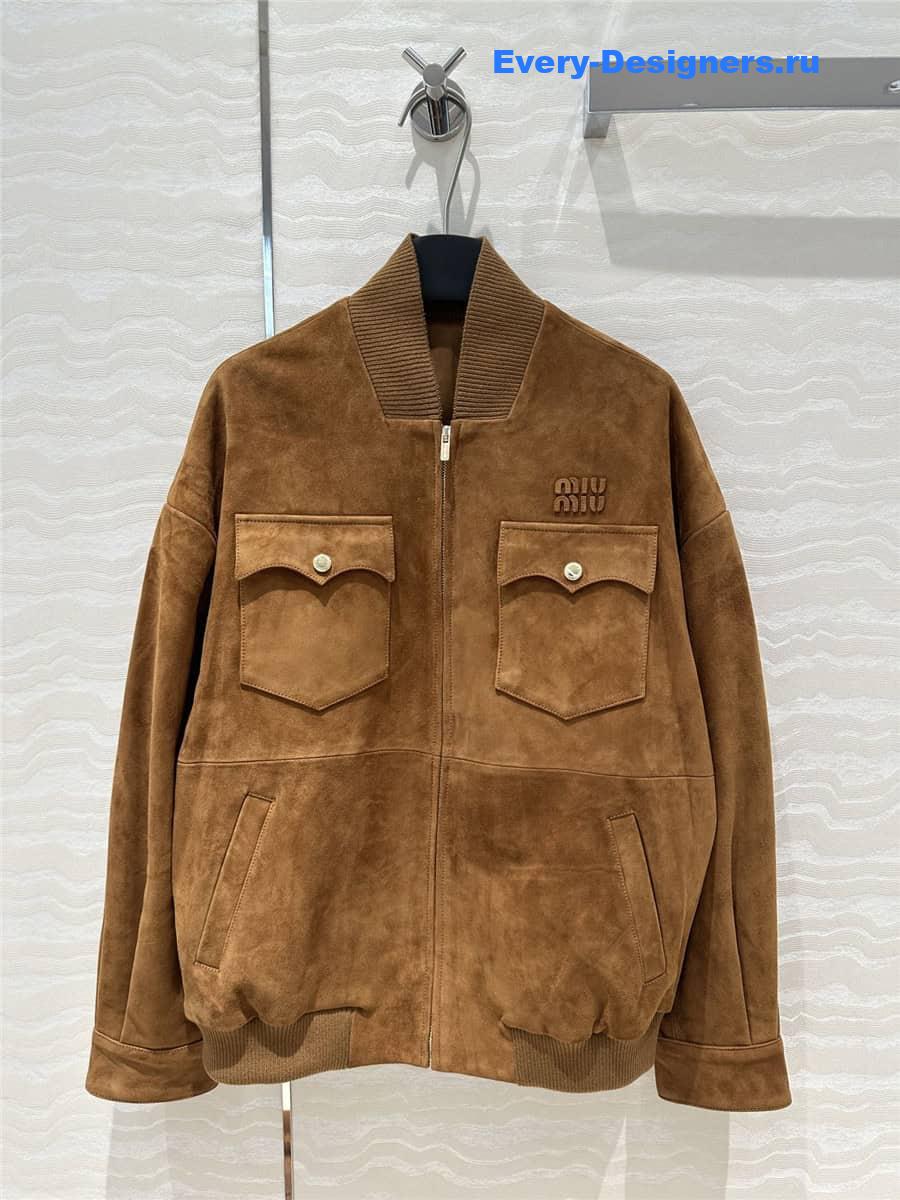 M1um1u jacket suede coat