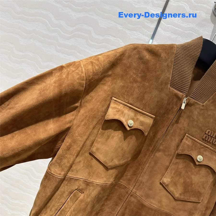 M1um1u jacket suede coat