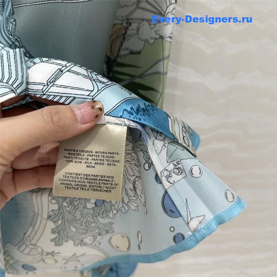 H**me5 scarf print silk shirt