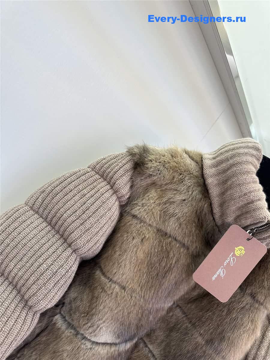 L0r0 P1ana cashmere knitted goose down jacket