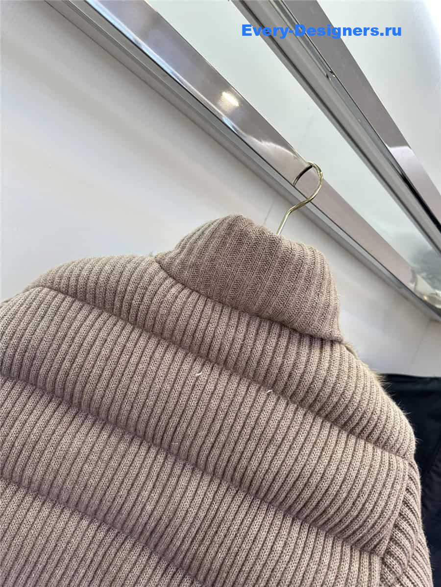 L0r0 P1ana cashmere knitted goose down jacket