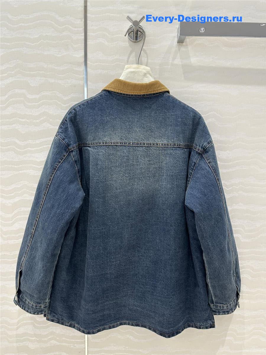 M1um1u denim jacket cotton coat