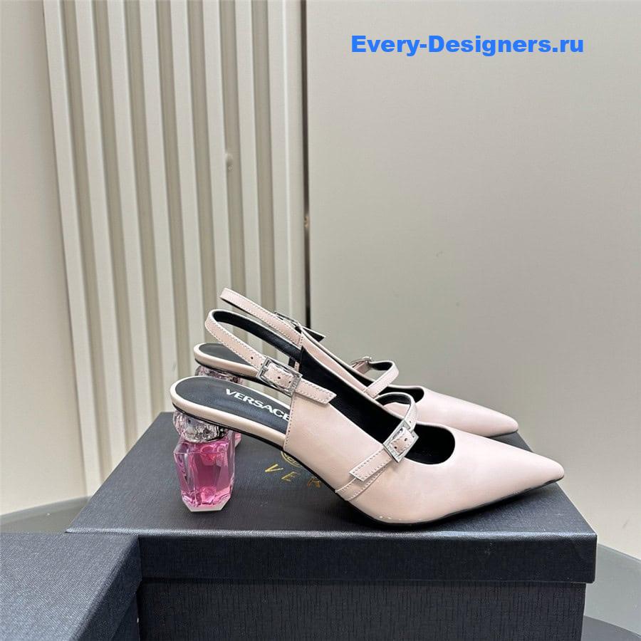 Versace Perfume Heels Pink Slingbacks