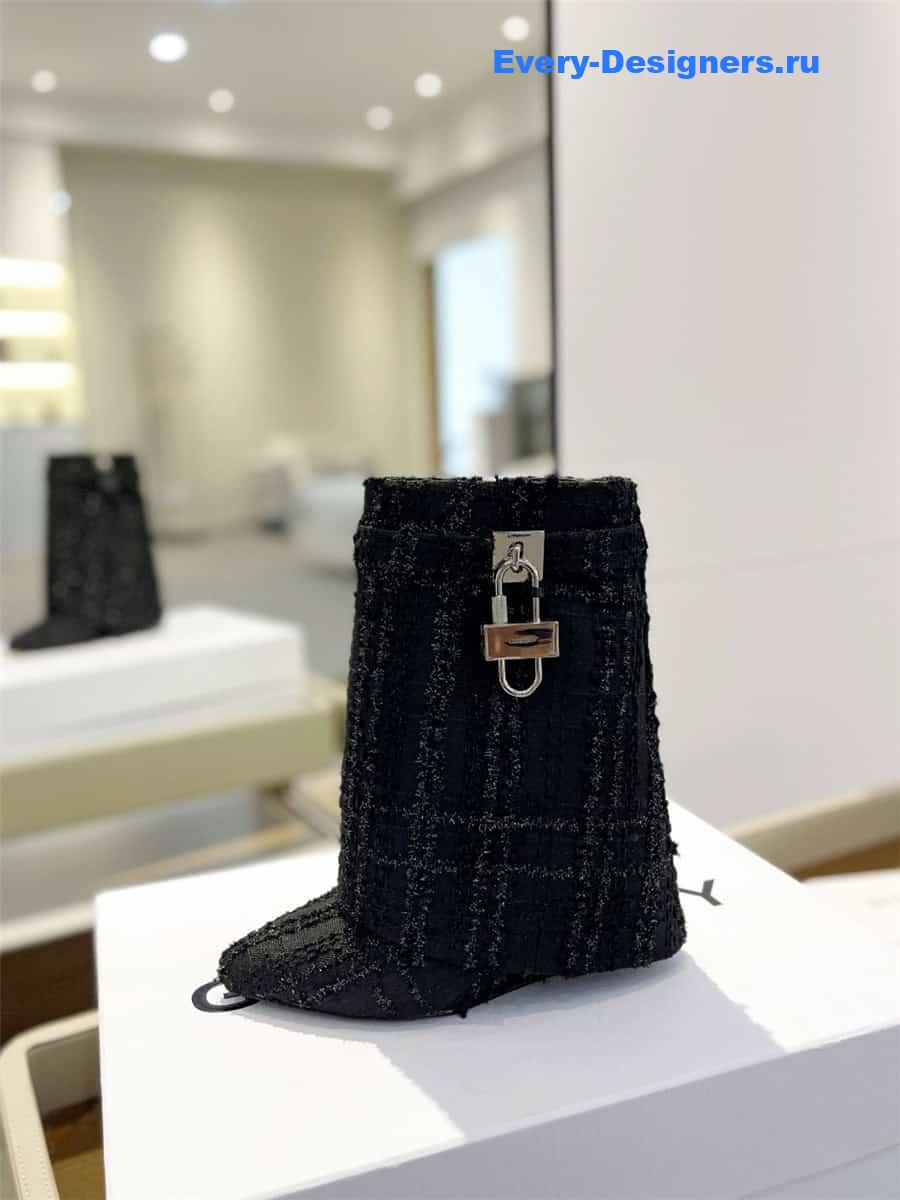 Givenchy Shark Lock Tweed Ankle Boots
