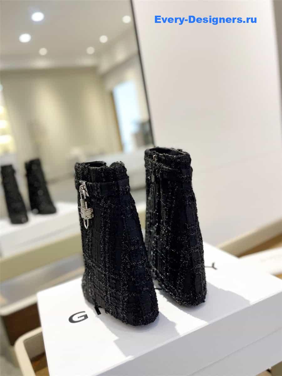 Givenchy Shark Lock Tweed Ankle Boots