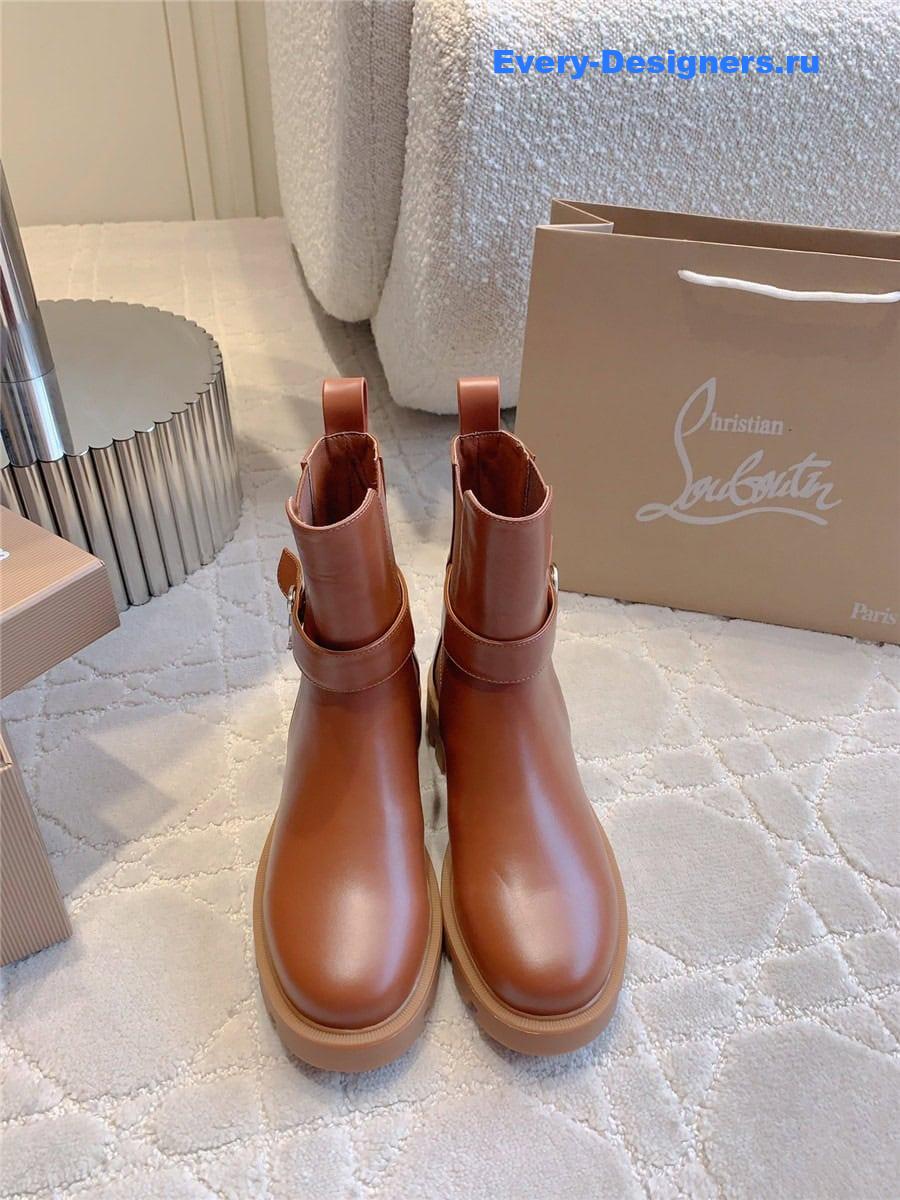 Chr1st1an louboutin brown chelsea boots