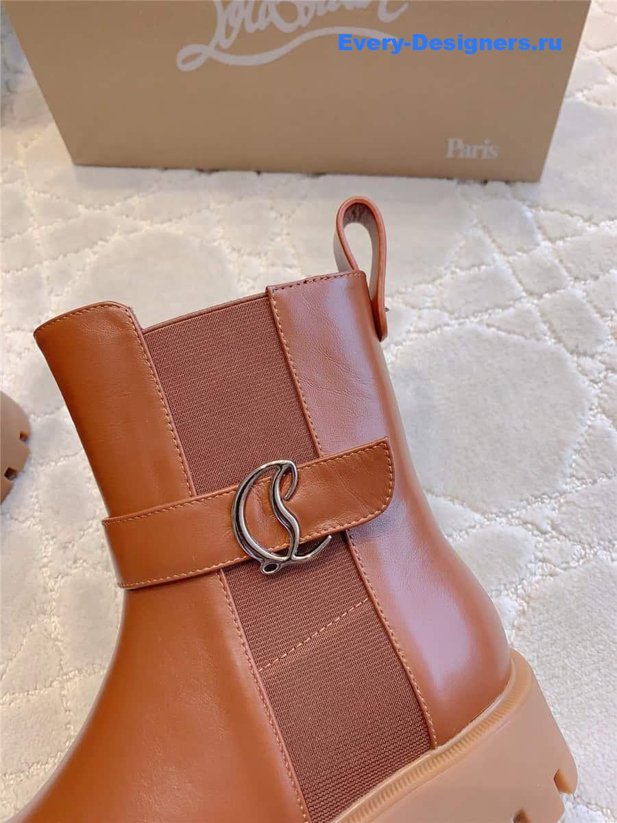 Chr1st1an louboutin brown chelsea boots