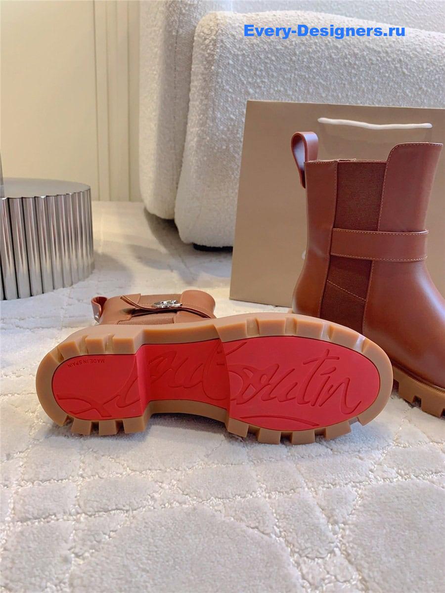 Chr1st1an louboutin brown chelsea boots