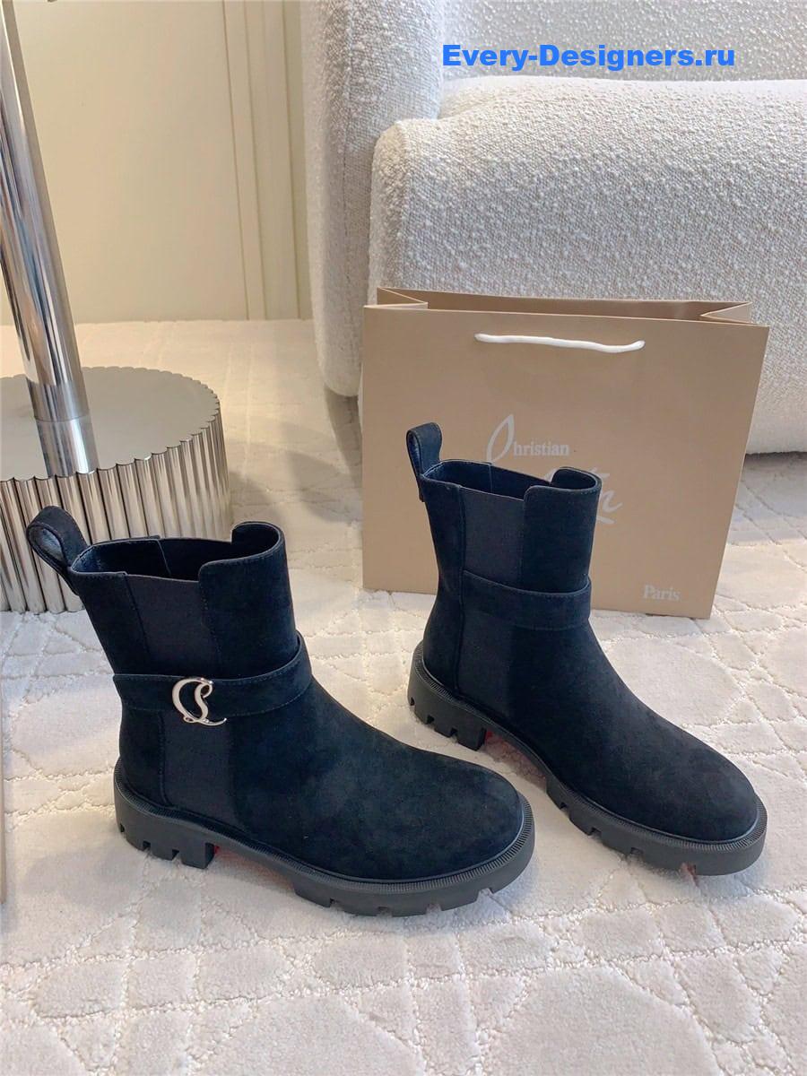Chr1st1an louboutin chelsea suede ankle boots