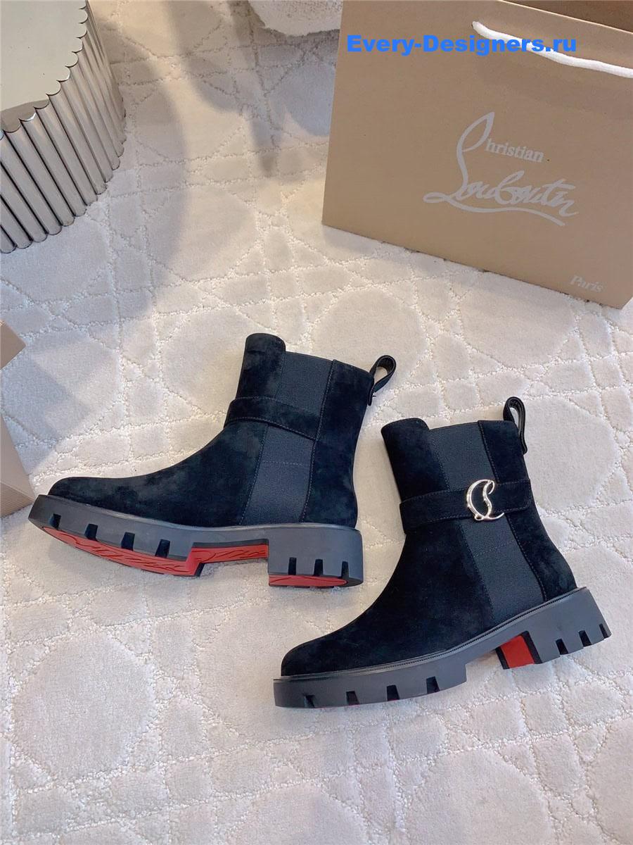 Chr1st1an louboutin chelsea suede ankle boots