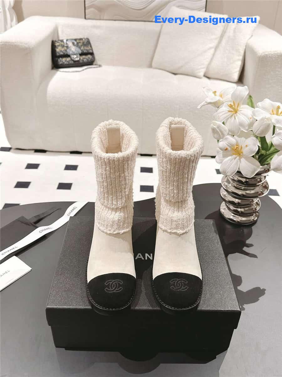 Ch**el suede sock ankle boots