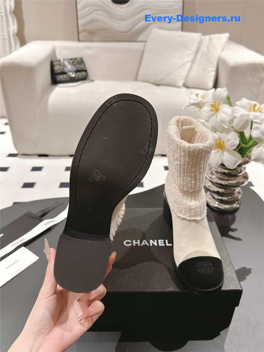 Ch**el suede sock ankle boots