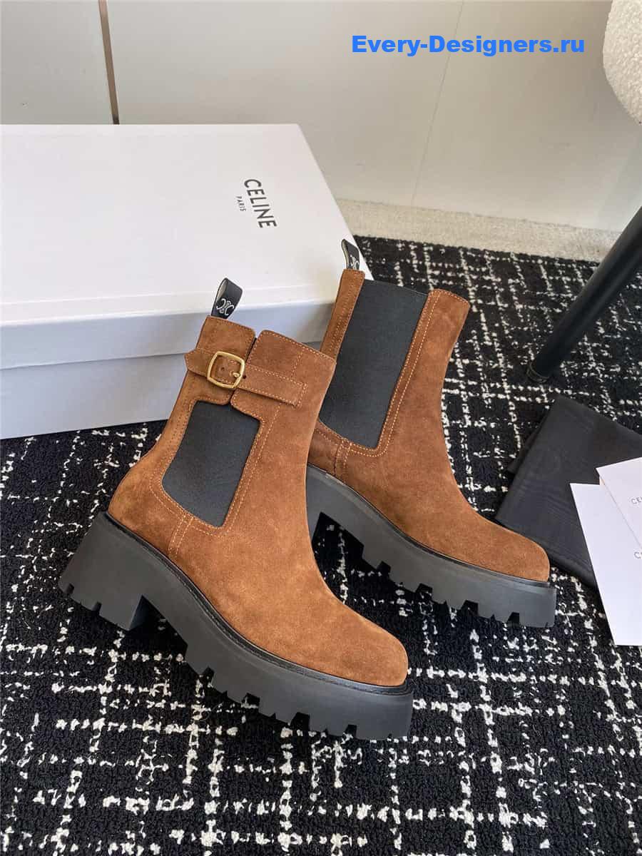 Ce1i*e brown suede chelsea boots