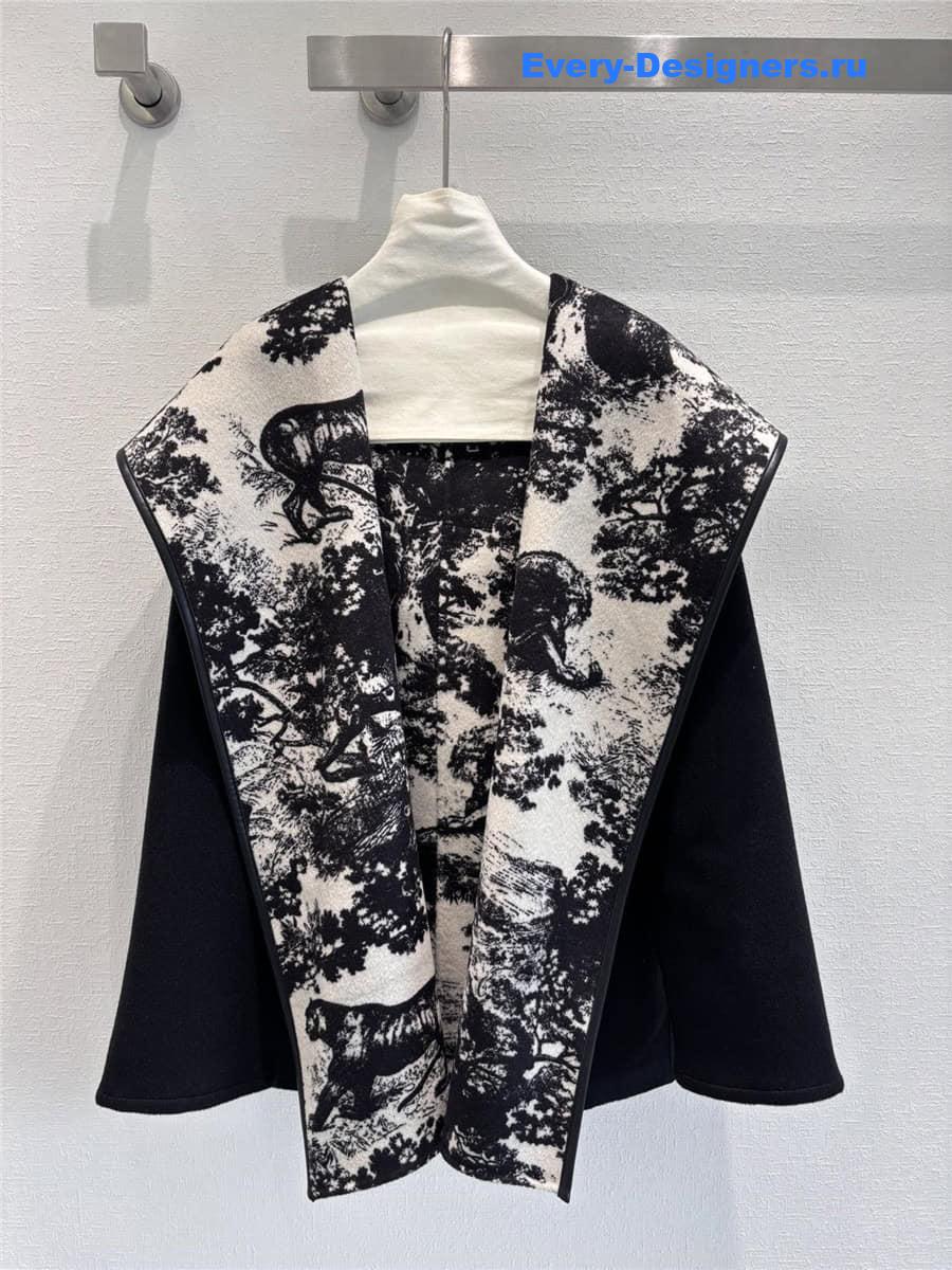 D10r hooded short wool coat