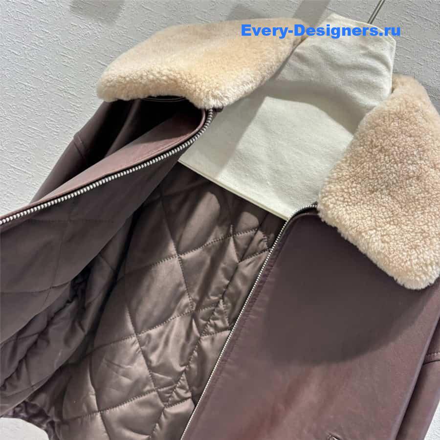 L0ew* lambskin quilted coat