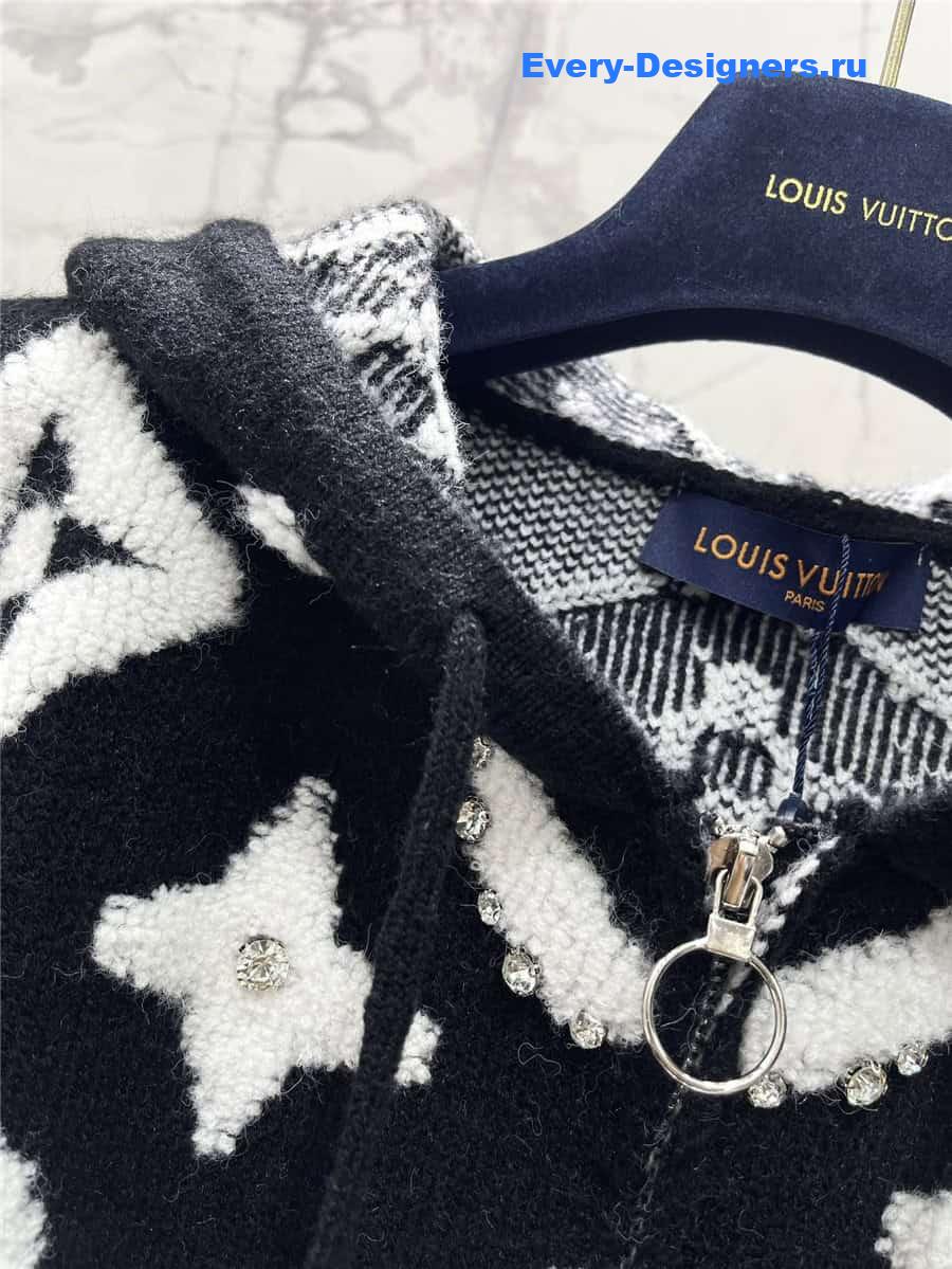 l0vis Vvtt0n lv hooded knitted jacket