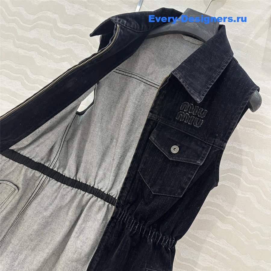 M1um1u denim vest dress