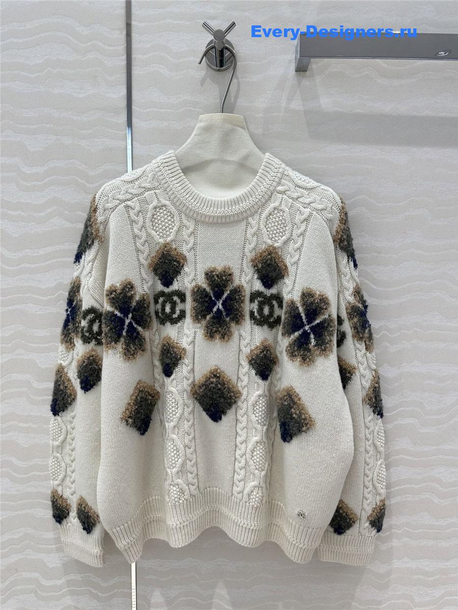 CC Ski Knit Sweater White