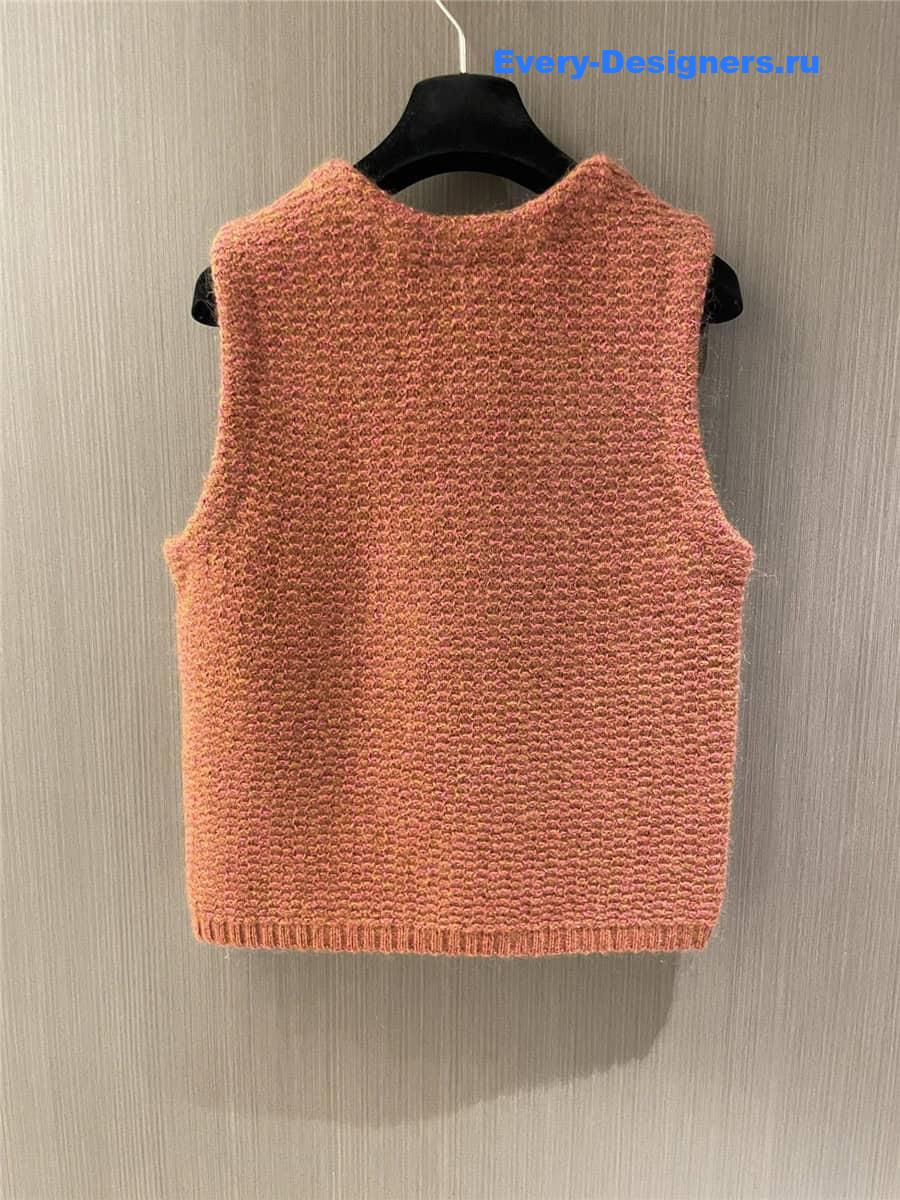 CC Orange Pocket Knit Vest