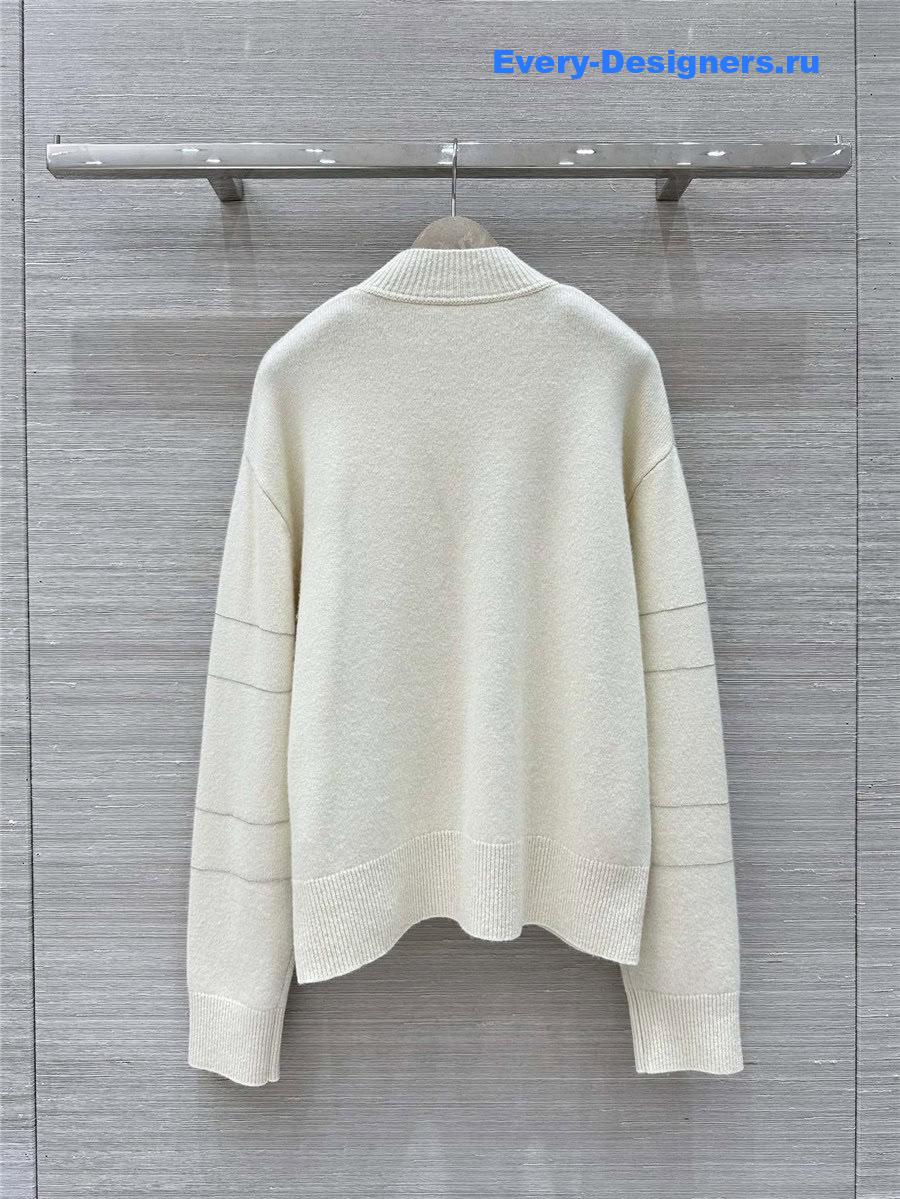 BC Beading Knitted Sweater in White